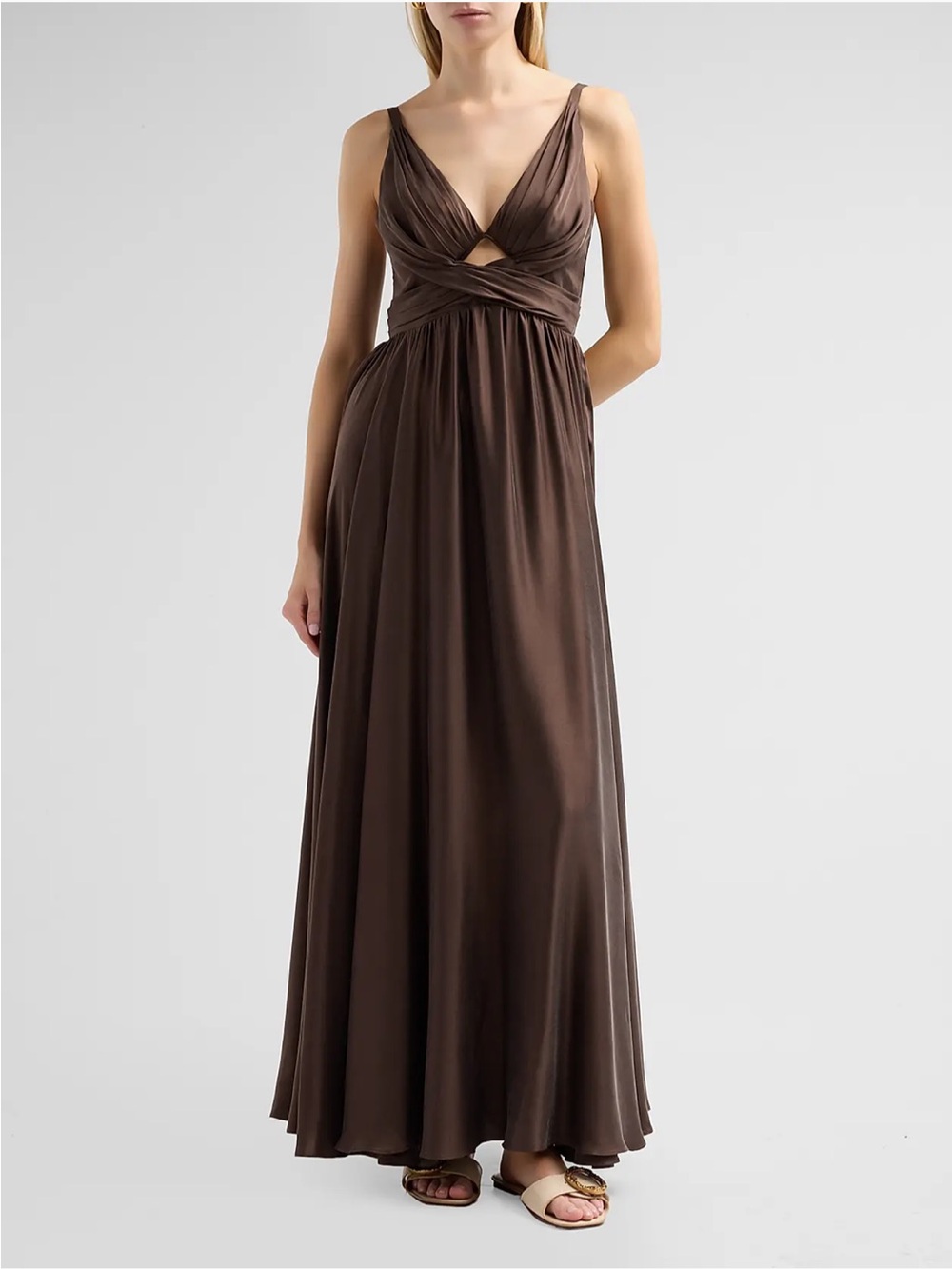 Zimmerman Draped Silk Maxi Dress